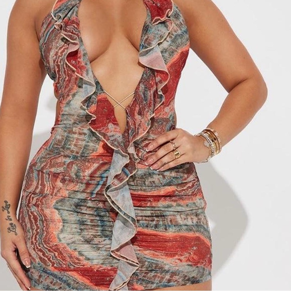 Fashion Nova Rani Ruffle Mini Dress